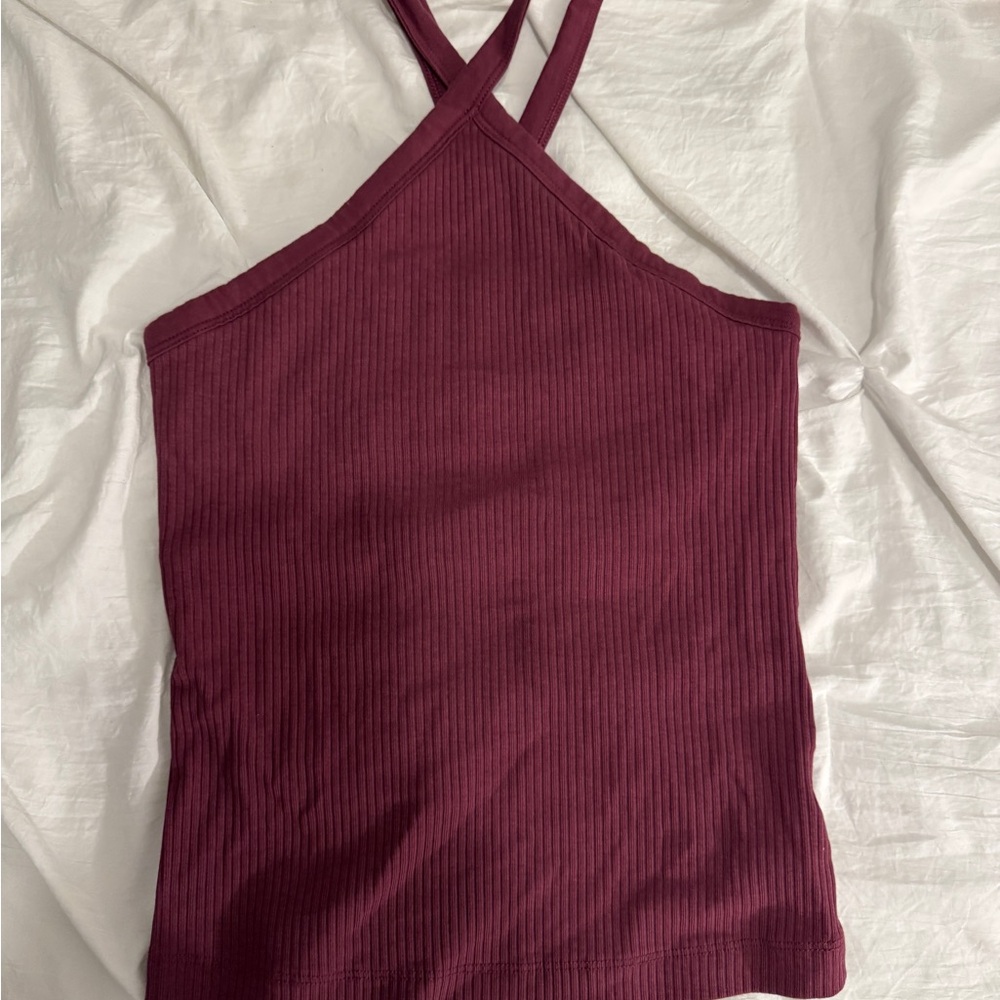 Old Navy Maroon Ribbed Top